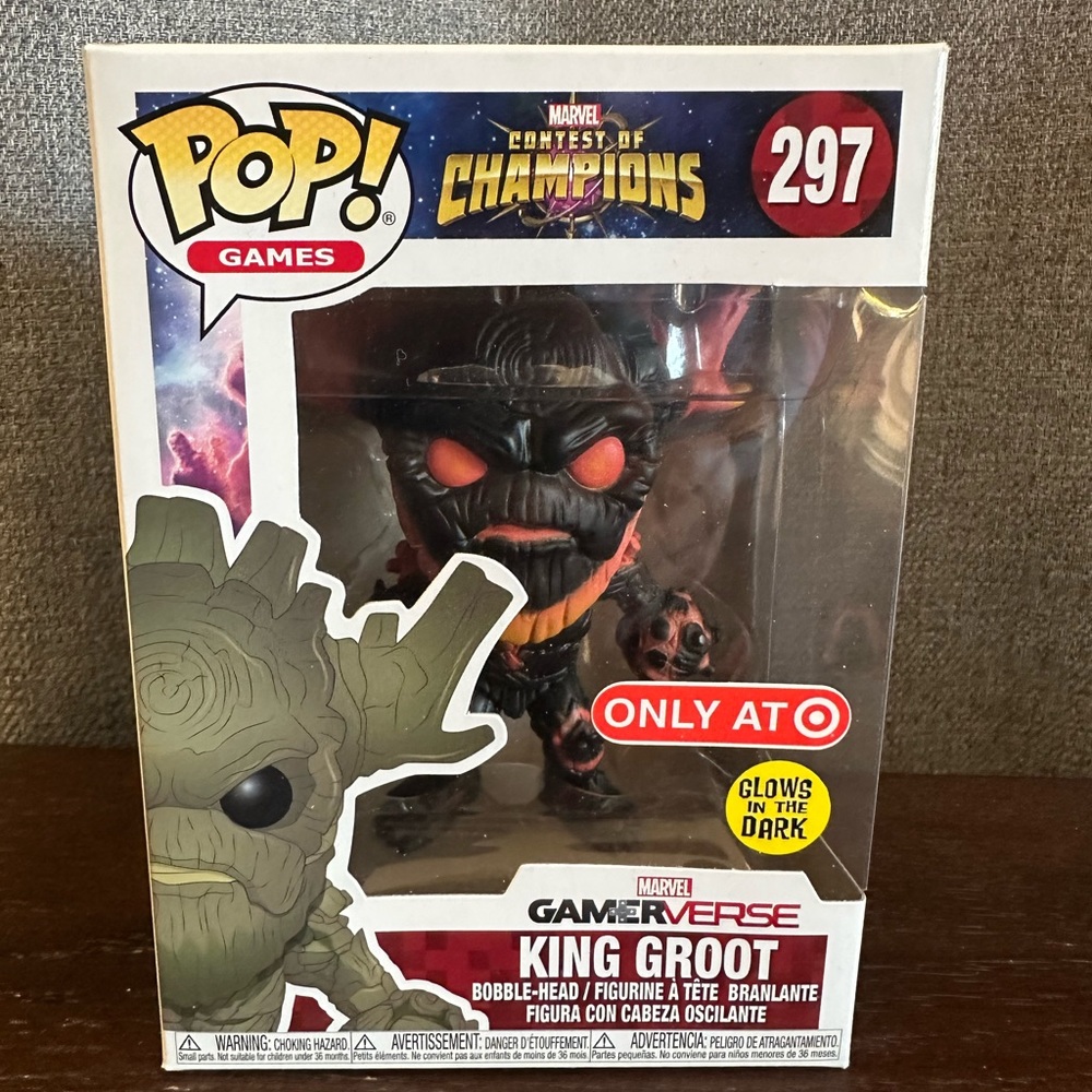 Funko Pop! Marvel Contest Of Champions King Groot Glow In The Dark #297
